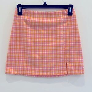 Art Class Girls Skirt Orange & Pink Plaid 10/12 Art Class Girls Skirt Orange & P